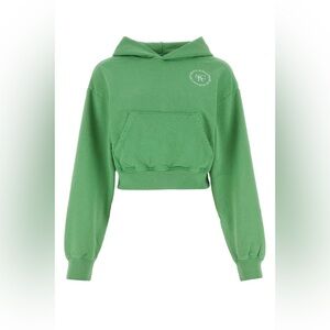 Sporty & Rich Vibrant Green Cropped Sweater